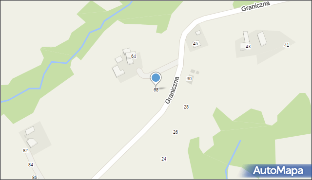 Witanowice, Graniczna, 68, mapa Witanowice