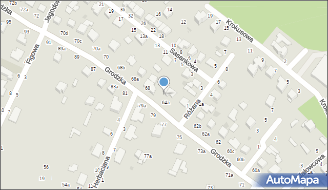 Włocławek, Grodzka, 66, mapa Włocławka