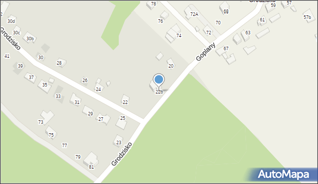 Wodzisław Śląski, Grodzisko, 22b, mapa Wodzisławia Śląskiego