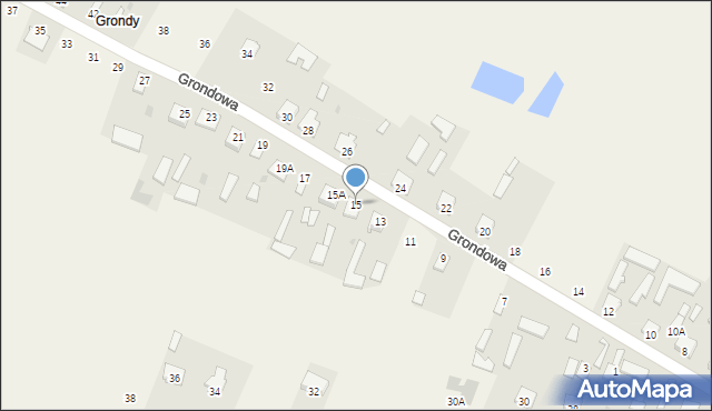 Wojcieszków, Grondowa, 15, mapa Wojcieszków