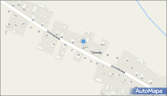 Wojcieszków, Grondowa, 44, mapa Wojcieszków