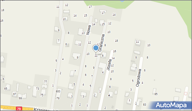 Wola Filipowska, Graniczna, 11, mapa Wola Filipowska