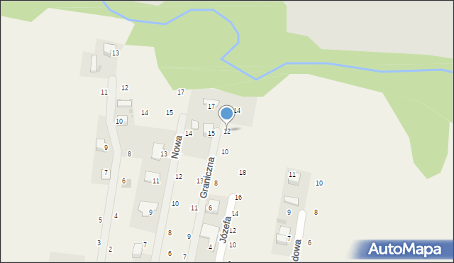 Wola Filipowska, Graniczna, 12, mapa Wola Filipowska