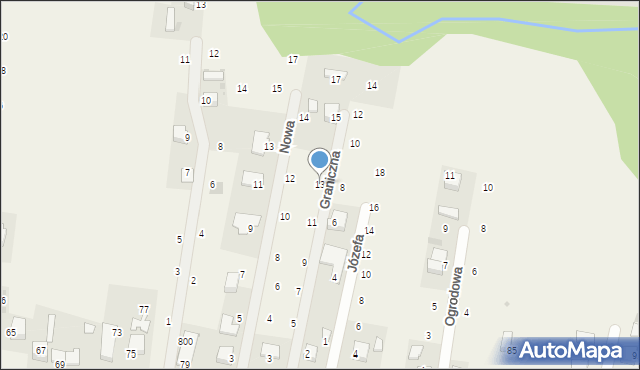 Wola Filipowska, Graniczna, 13, mapa Wola Filipowska