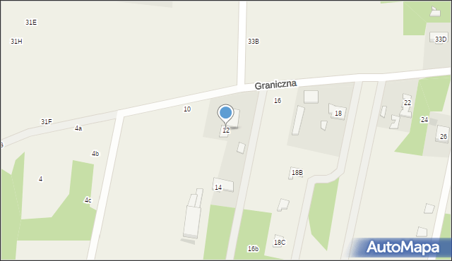 Wola Kazubowa, Graniczna, 12, mapa Wola Kazubowa