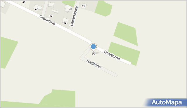 Wola Kopcowa, Graniczna, 90, mapa Wola Kopcowa