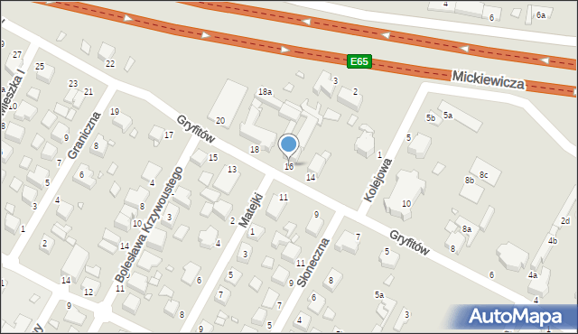 Wolin, Gryfitów, 16, mapa Wolin