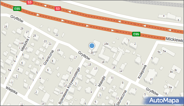 Wolin, Gryfitów, 20, mapa Wolin