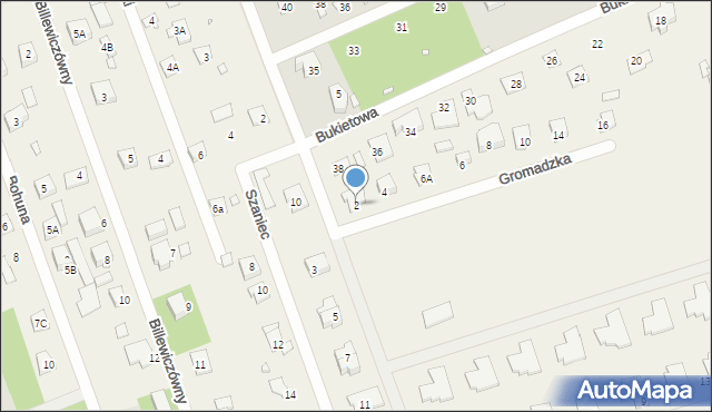 Wólka Kozodawska, Gromadzka, 2, mapa Wólka Kozodawska