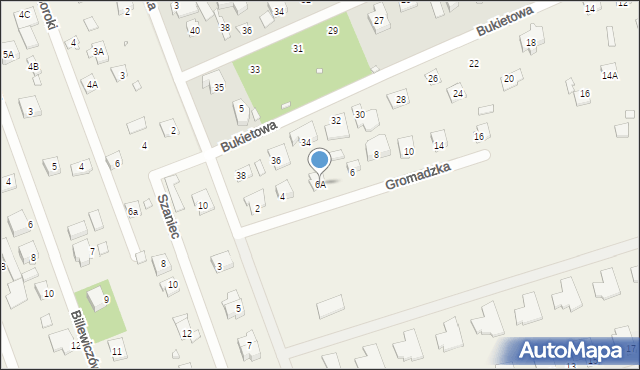 Wólka Kozodawska, Gromadzka, 6A, mapa Wólka Kozodawska