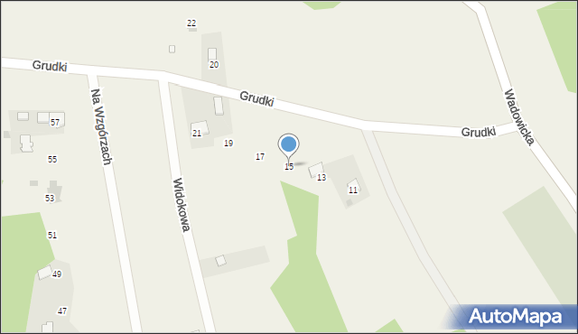 Woźniki, Grudki, 15, mapa Woźniki
