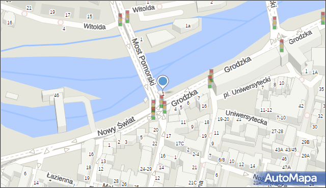 Wrocław, Grodzka, 1, mapa Wrocławia