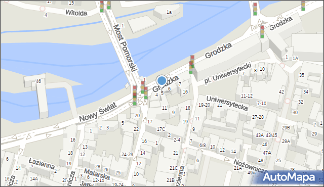 Wrocław, Grodzka, 5, mapa Wrocławia
