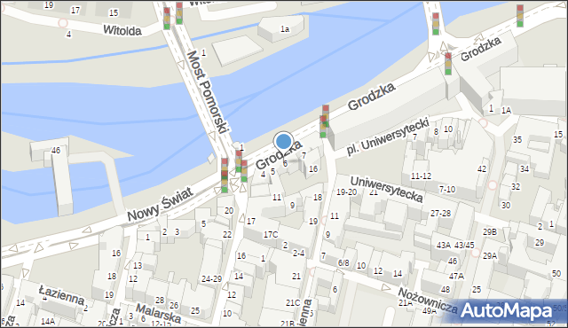 Wrocław, Grodzka, 6, mapa Wrocławia