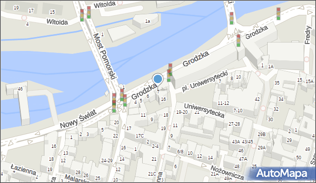Wrocław, Grodzka, 7, mapa Wrocławia