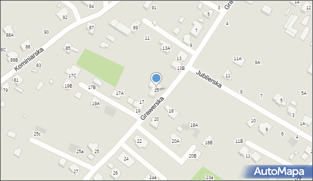 Wrocław, Grawerska, 15, mapa Wrocławia