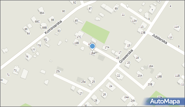 Wrocław, Grawerska, 19A, mapa Wrocławia