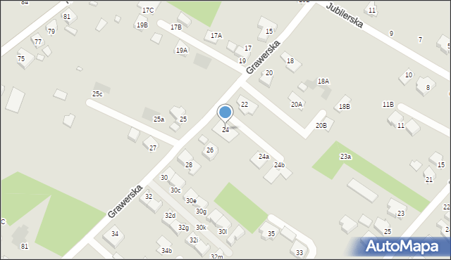 Wrocław, Grawerska, 24, mapa Wrocławia