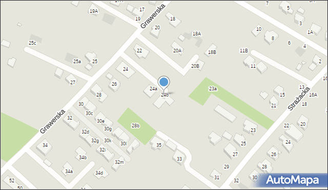 Wrocław, Grawerska, 24b, mapa Wrocławia