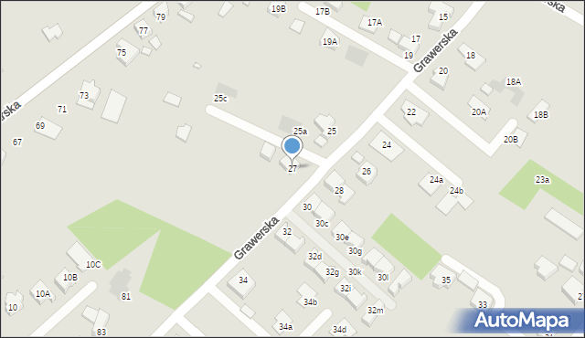 Wrocław, Grawerska, 27, mapa Wrocławia