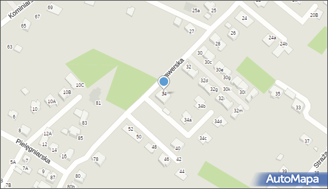 Wrocław, Grawerska, 34, mapa Wrocławia