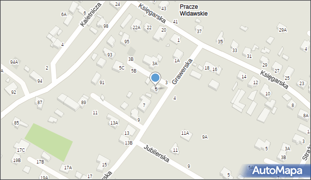 Wrocław, Grawerska, 5, mapa Wrocławia