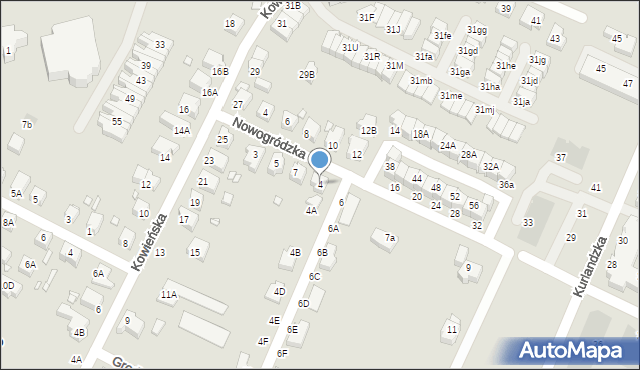 Wrocław, Grodzieńska, 4, mapa Wrocławia