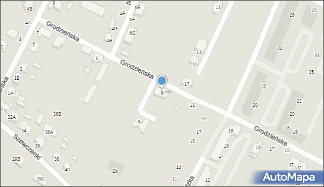 Wrocław, Grodzieńska, 9, mapa Wrocławia