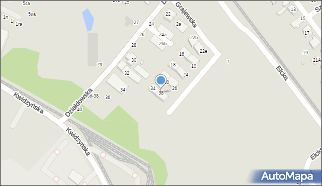 Wrocław, Grajewska, 38, mapa Wrocławia