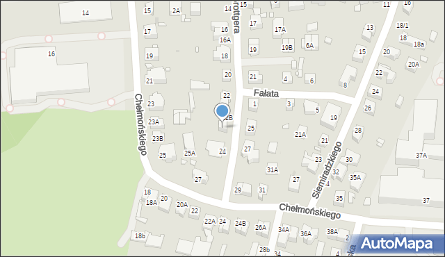 Wrocław, Grottgera Artura, 22C, mapa Wrocławia