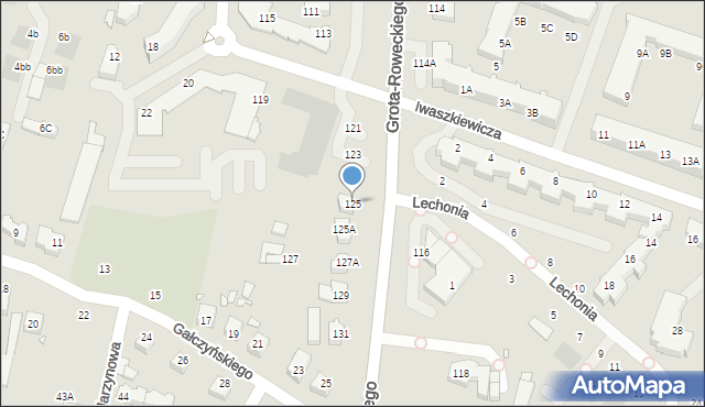 Wrocław, Grota-Roweckiego Stefana, gen., 125, mapa Wrocławia