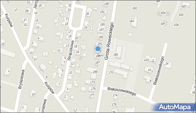 Wrocław, Grota-Roweckiego Stefana, gen., 165, mapa Wrocławia