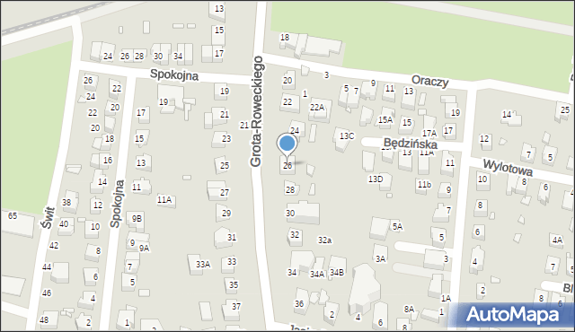 Wrocław, Grota-Roweckiego Stefana, gen., 26, mapa Wrocławia