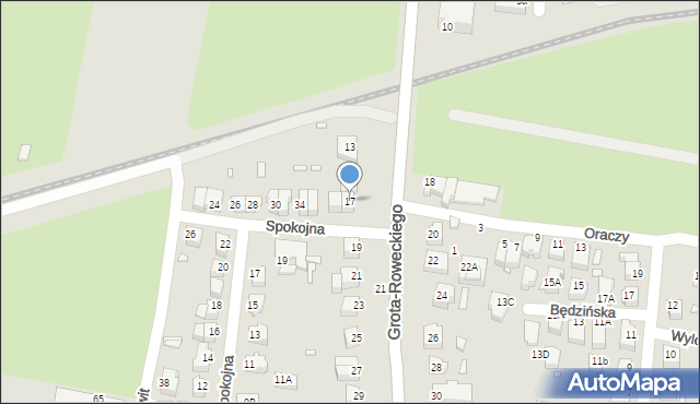 Wrocław, Grota-Roweckiego Stefana, gen., 17, mapa Wrocławia