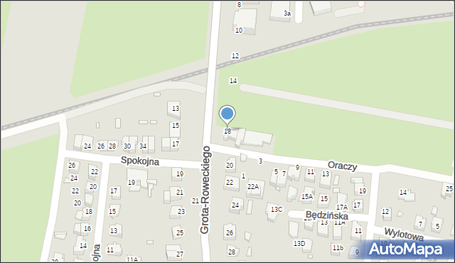 Wrocław, Grota-Roweckiego Stefana, gen., 18, mapa Wrocławia
