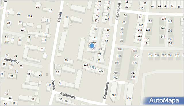 Wrocław, Granitowa, 119, mapa Wrocławia