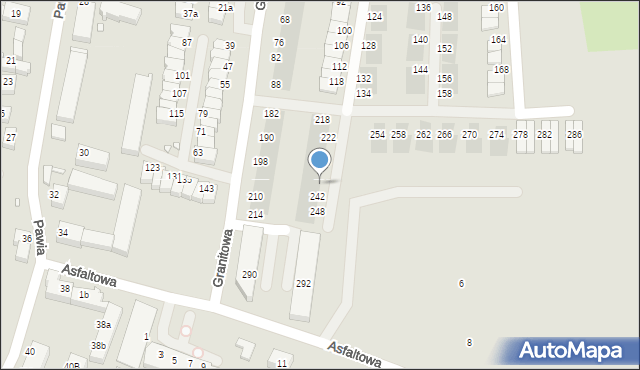 Wrocław, Granitowa, 238, mapa Wrocławia