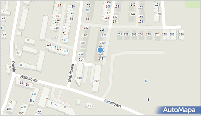 Wrocław, Granitowa, 246, mapa Wrocławia