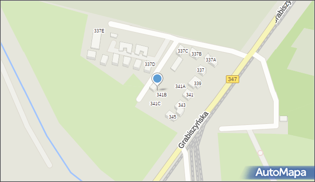 Wrocław, Grabiszyńska, 341E, mapa Wrocławia