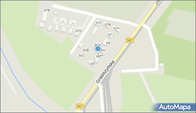 Wrocław, Grabiszyńska, 343, mapa Wrocławia