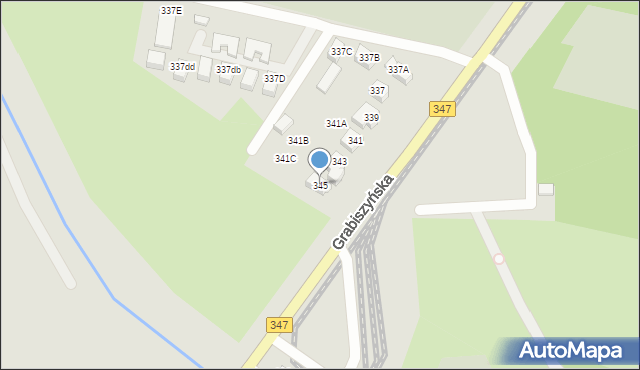 Wrocław, Grabiszyńska, 345, mapa Wrocławia