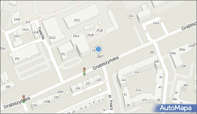 Wrocław, Grabiszyńska, 229, mapa Wrocławia