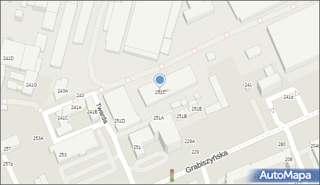 Wrocław, Grabiszyńska, 251C, mapa Wrocławia