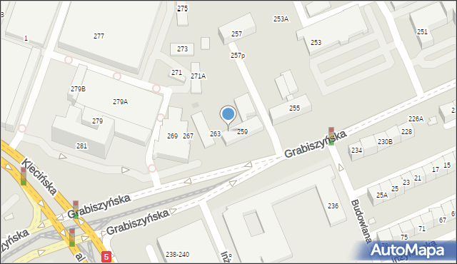 Wrocław, Grabiszyńska, 261, mapa Wrocławia