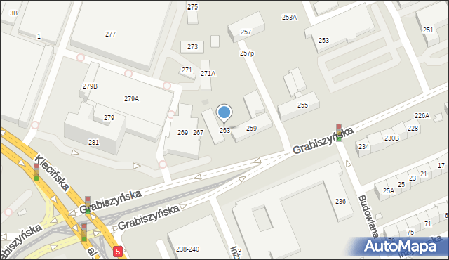 Wrocław, Grabiszyńska, 263, mapa Wrocławia