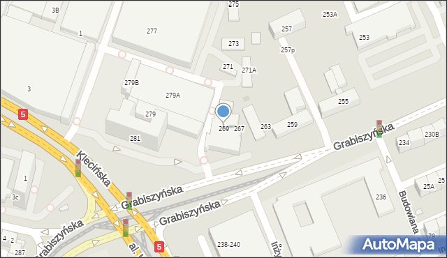 Wrocław, Grabiszyńska, 269, mapa Wrocławia