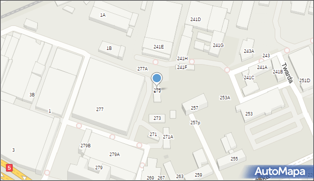 Wrocław, Grabiszyńska, 275, mapa Wrocławia