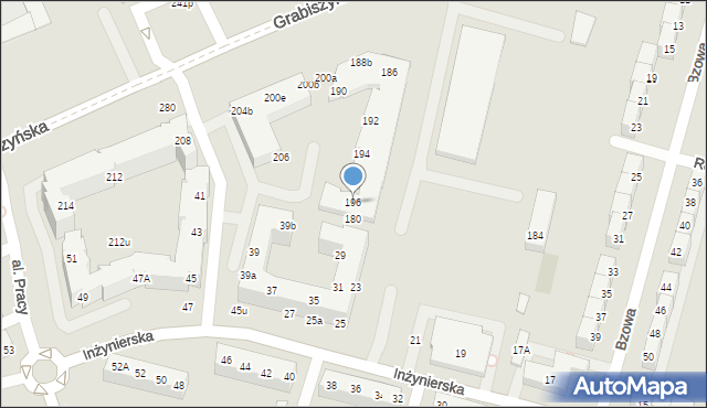 Wrocław, Grabiszyńska, 196, mapa Wrocławia