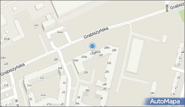 Wrocław, Grabiszyńska, 200b, mapa Wrocławia