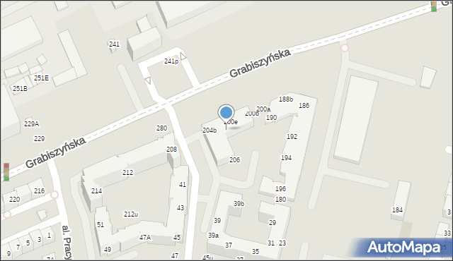 Wrocław, Grabiszyńska, 204, mapa Wrocławia